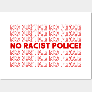 No Justice, No Peace! Original Retro Design Posters and Art